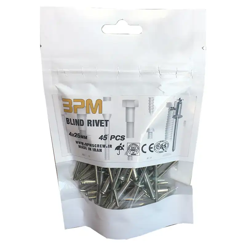 میخ پرچ مدل BPM4-25 بسته 45 عددی