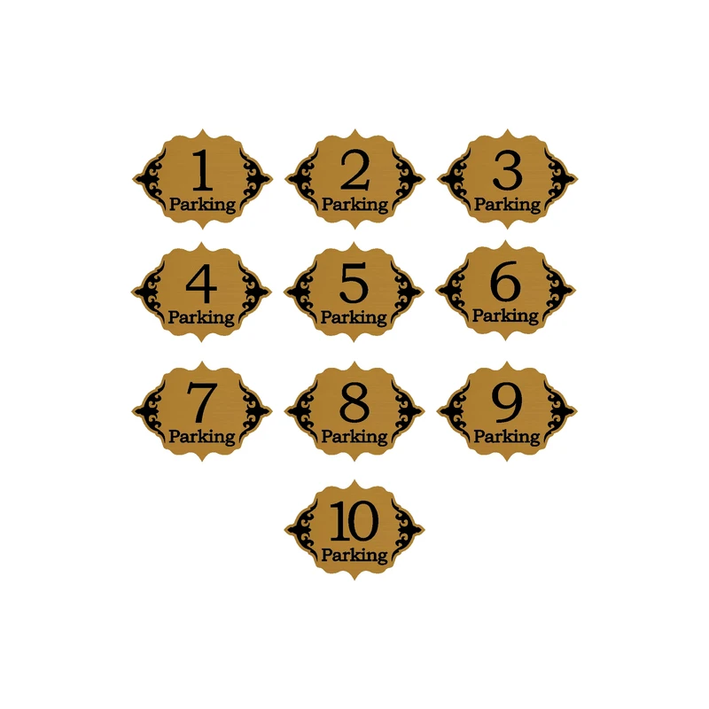 پلاک ساختمان طرح عدد پارکینگ مدل 30P بسته 10 عددی