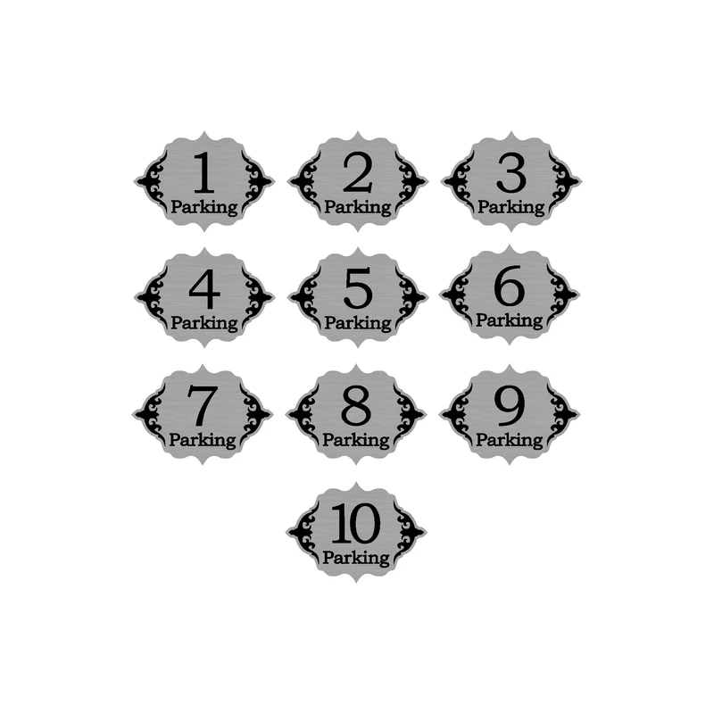 پلاک ساختمان طرح عدد پارکینگ مدل 35P بسته 10 عددی