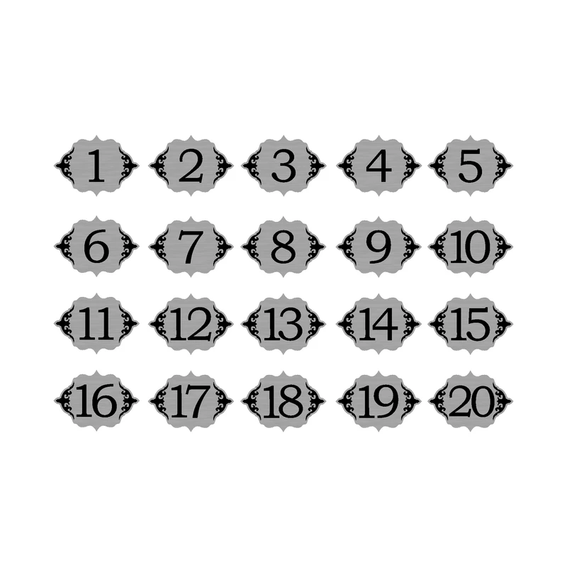 پلاک ساختمان طرح عدد مدل 35V مجموعه 20 عددی