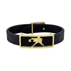 دستبند مردانه جواهری میکا طرح ماه تولد مهر مدل 0440059