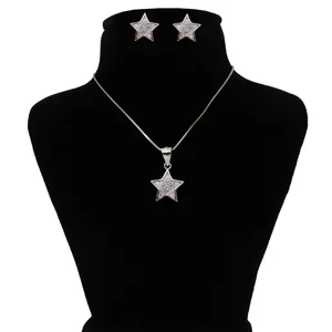 نیم ست نقره زنانه طرح ستاره کد 315