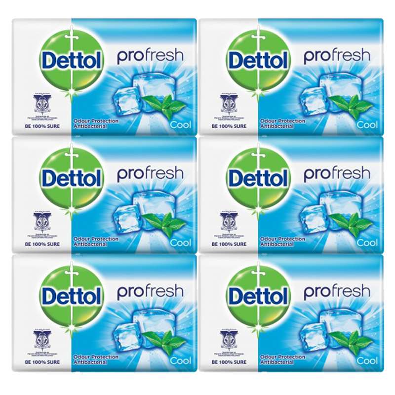 صابون ضدباکتری دتول مدل Profresh cool کد 3060316 وزن 65 گرم بسته 6 عددی