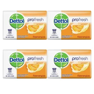 صابون ضدباکتری دتول مدل Profresh Re-energize کد 3060666 وزن 65 گرم  بسته 4 عددی