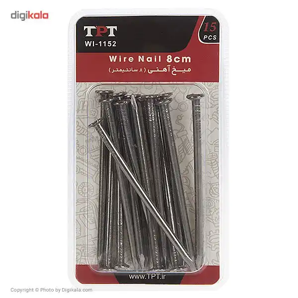 مجموعه 15 عددی میخ آهنی تی پی تی مدل WI-1152