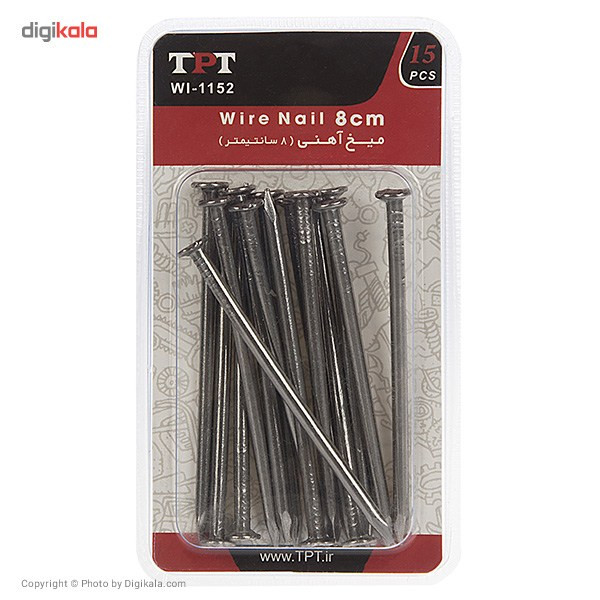 مجموعه 15 عددی میخ آهنی تی پی تی مدل WI-1152