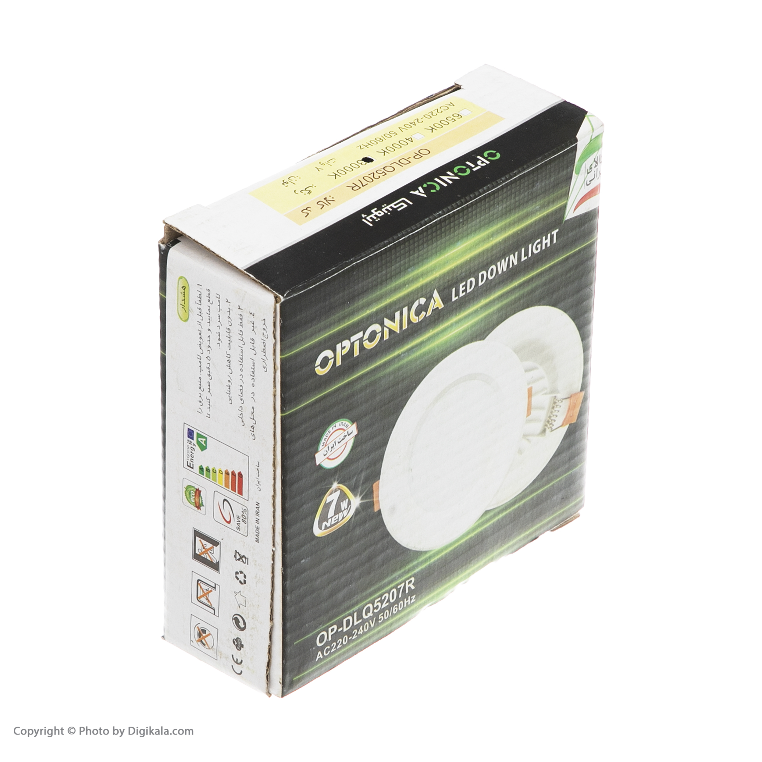 پنل ال ای دی 7 وات اپتونیکا مدل OP-DLQ5207R