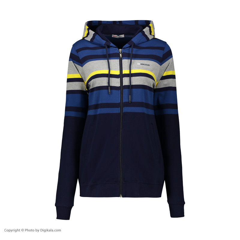 سویشرت ورزشی زنانه هالیدی مدل 804108-Navy Yellow