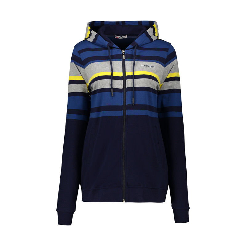سویشرت ورزشی زنانه هالیدی مدل 804108-Navy Yellow