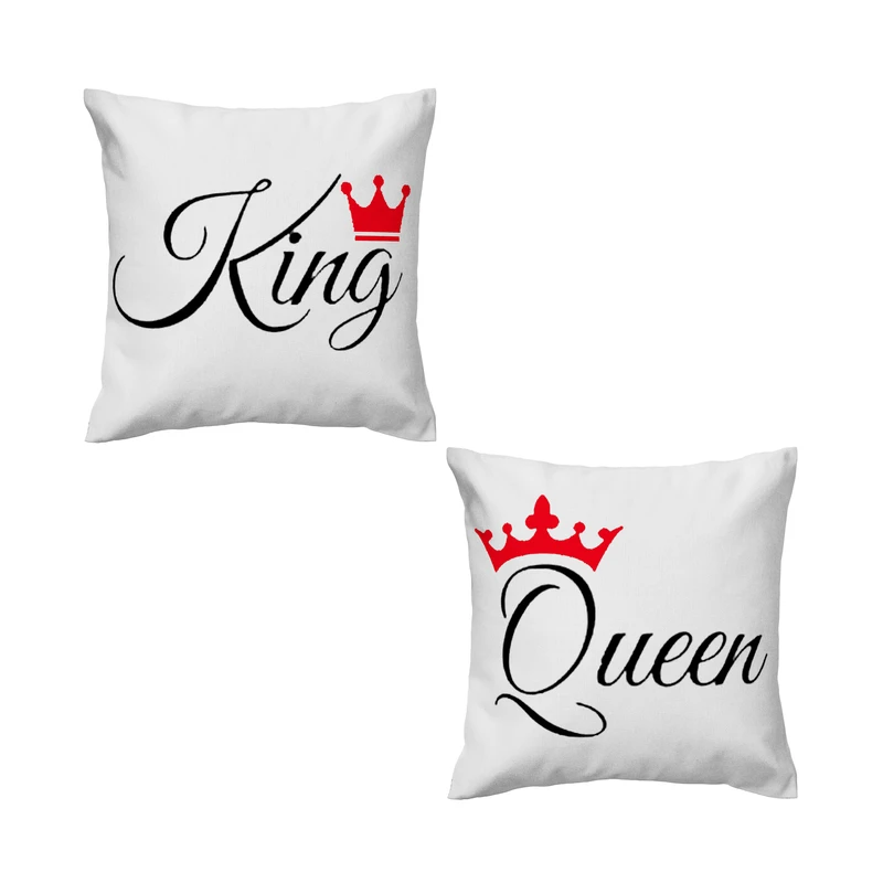 کاور کوسن مدل King&Queen کد CO-72 مجموعه 2 عددی