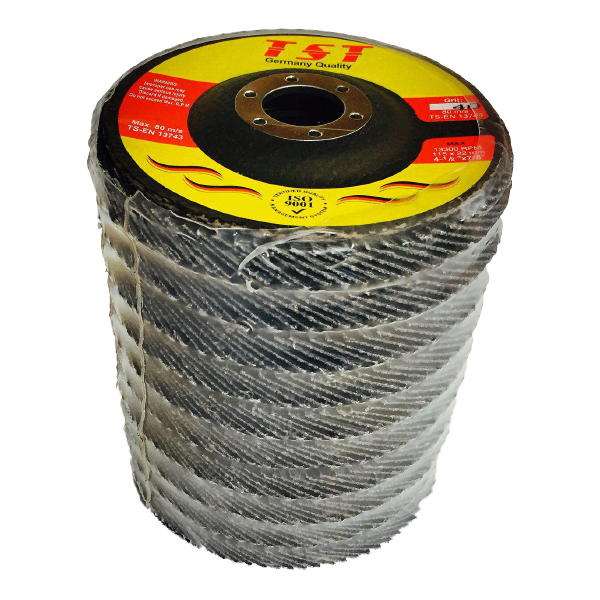 سنباده فلاپ دیسک تی اس تی مدل T29-P80 مجموعه 10عددی
