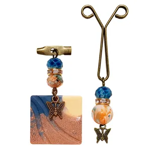 ست سنجاق سینه و گیره روسری طرح سنجاقک کد PM02