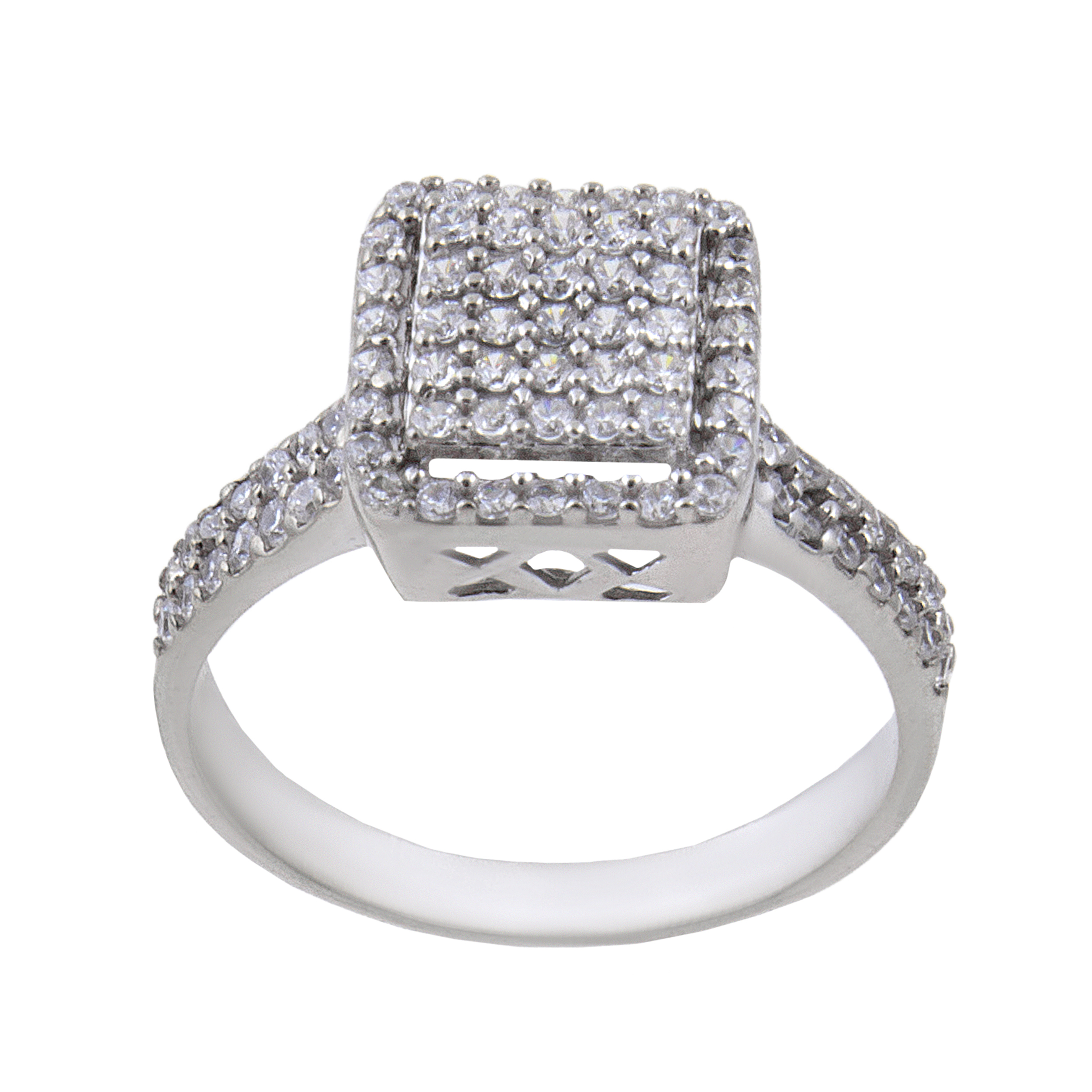 انگشتر نقره زنانه بازرگانی میلادی کد AWR-190