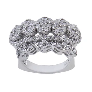 انگشتر نقره زنانه بازرگانی میلادی کد AWR-191