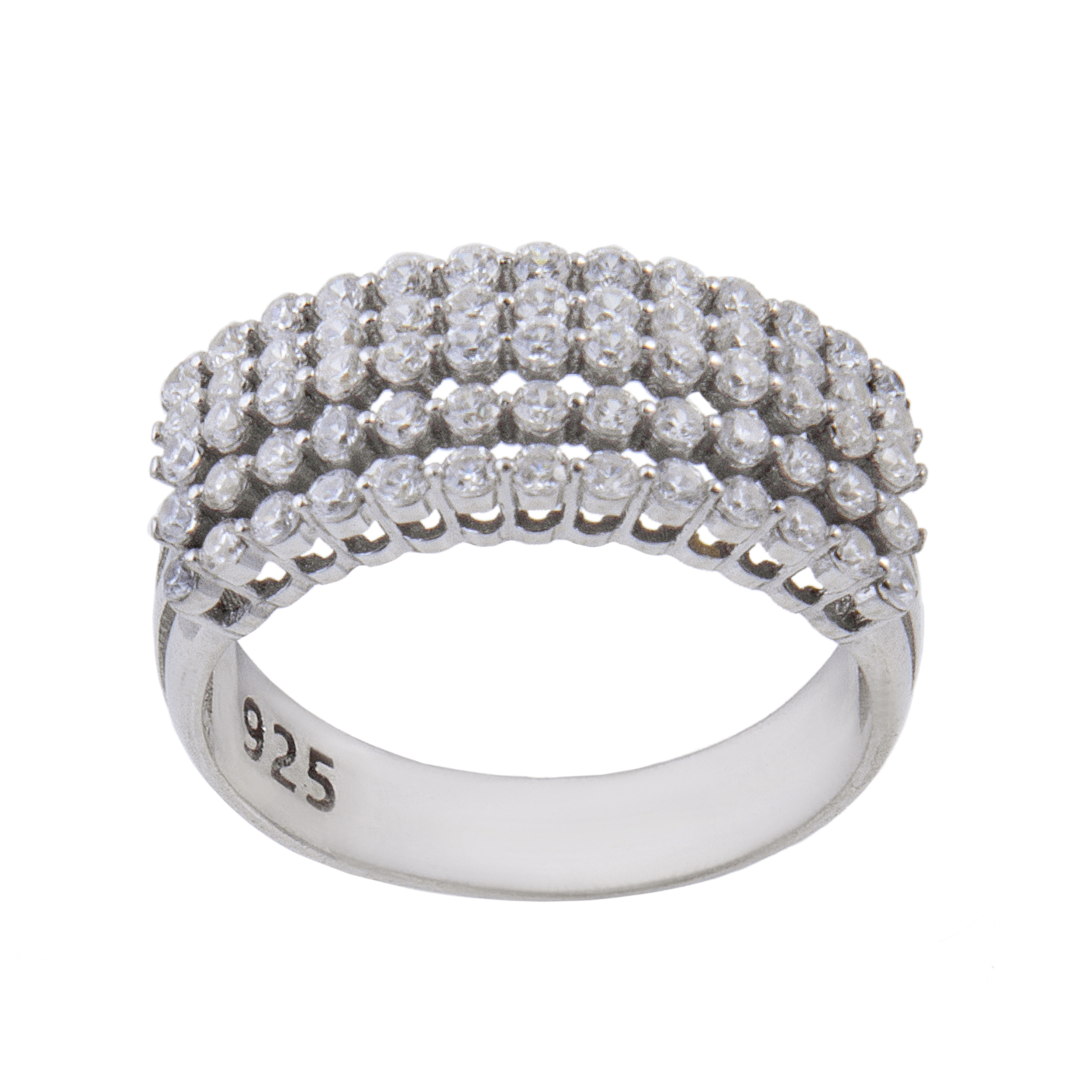 انگشتر نقره زنانه بازرگانی میلادی کد AWR-195