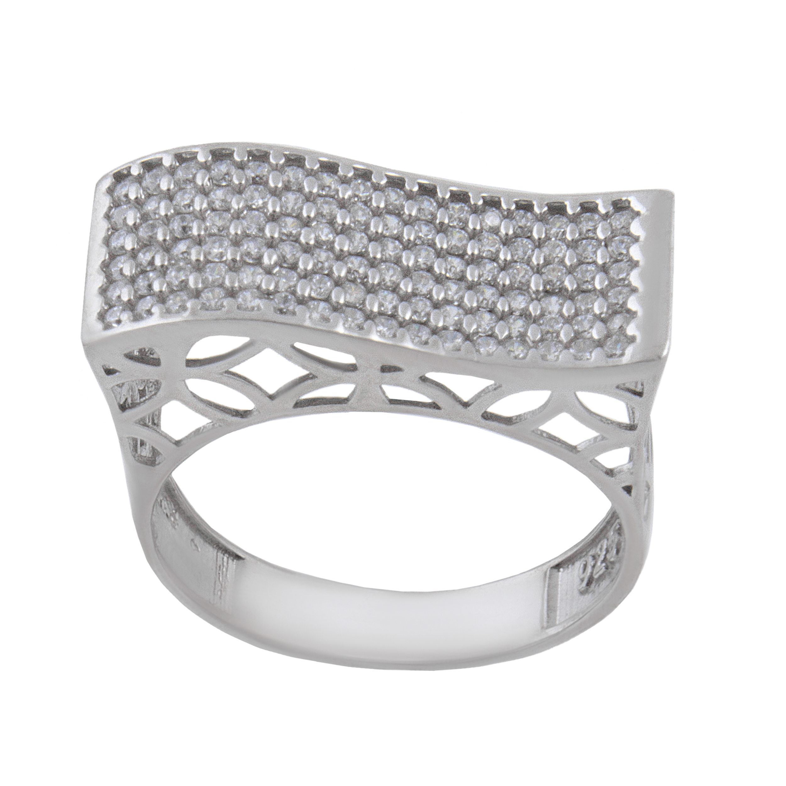 انگشتر نقره زنانه بازرگانی میلادی کد AWR-196