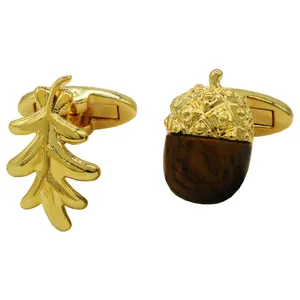 دکمه سردست مردانه زرکات طرح بلوط مدل B250