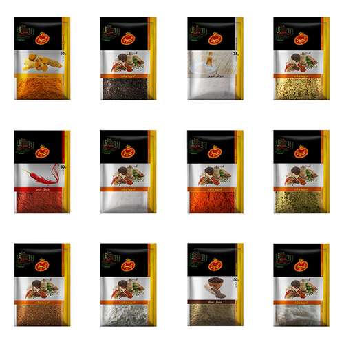 ادویه و چاشنی هدیه طلا - مجموعه 12 عددی