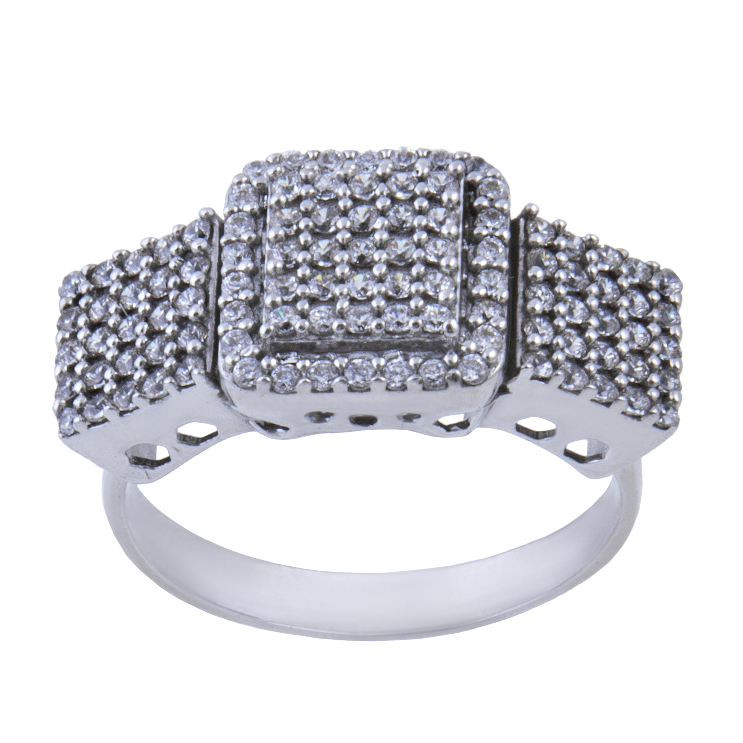 انگشتر نقره زنانه بازرگانی میلادی کد AWR-197