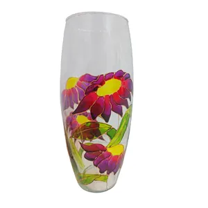 گلدان شیشه ای طرح گل کد 07