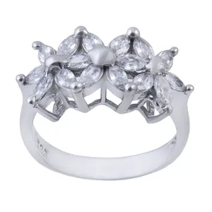 انگشتر نقره زنانه بازرگانی میلادی کد AWR-201