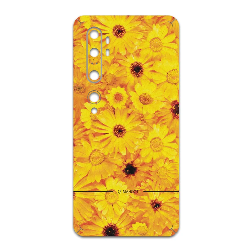 برچسب پوششی ماهوت مدل Yellow-Flower مناسب برای گوشی موبایل شیائومی Mi Note 10 Pro