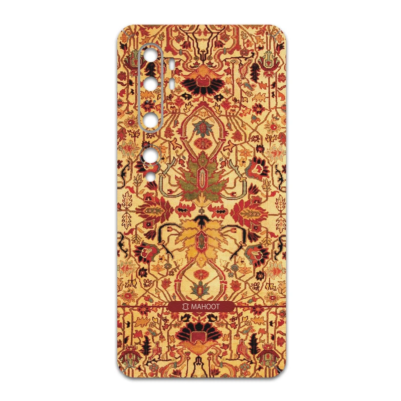 برچسب پوششی ماهوت مدل Persian-Carpet-Yellow مناسب برای گوشی موبایل شیائومی Mi Note 10 Pro