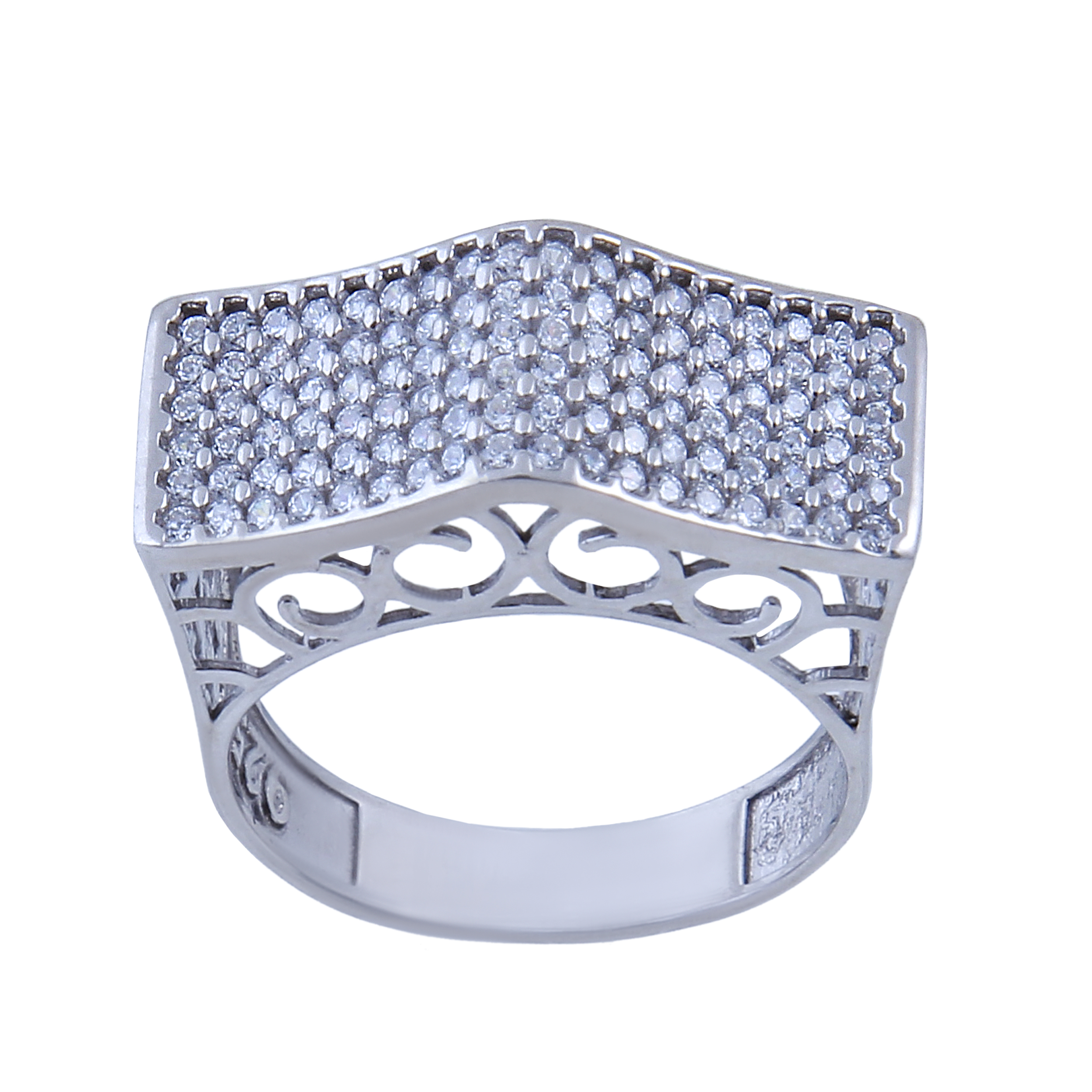 انگشتر نقره زنانه بازرگانی میلادی کد AWR-203