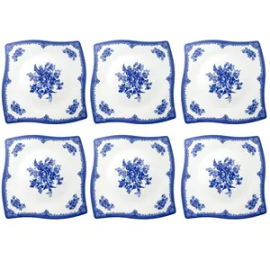 بشقاب غذاخوری چینی زرین ایران مدل فلورانس بسته 6 عددی