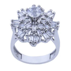 انگشتر نقره زنانه بازرگانی میلادی کد AWR-204