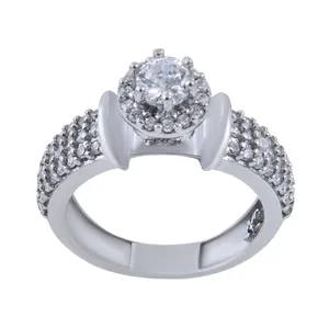 انگشتر نقره زنانه بازرگانی میلادی کد AWR-205