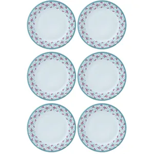 بشقاب غذا خوری نسترن مدل فلاور بسته 6 عددی