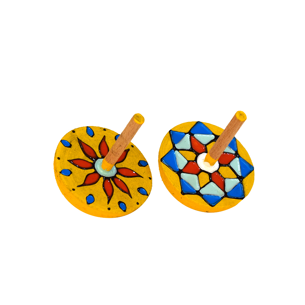 فرفره چوبی مدل اسلیمی کد Y 02 مجموعه 2 عددی