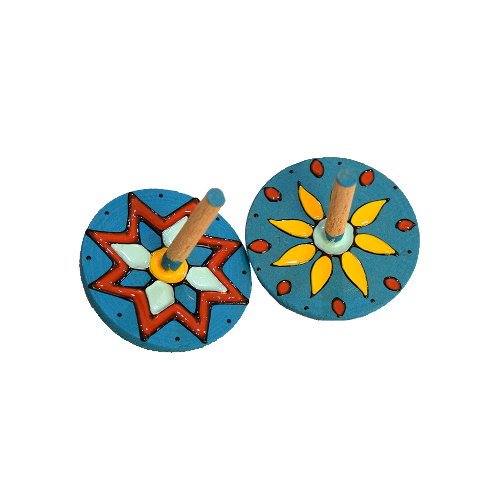 فرفره چوبی مدل اسلیمی کد C 02 مجموعه 2 عددی