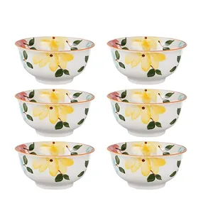 کاسه طرح بهار گل ها کد Fs006 مجموعه 6 عددی