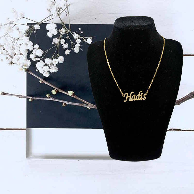 گردنبند نقره زنانه ژوپینگ طرح حدیث کد B6332