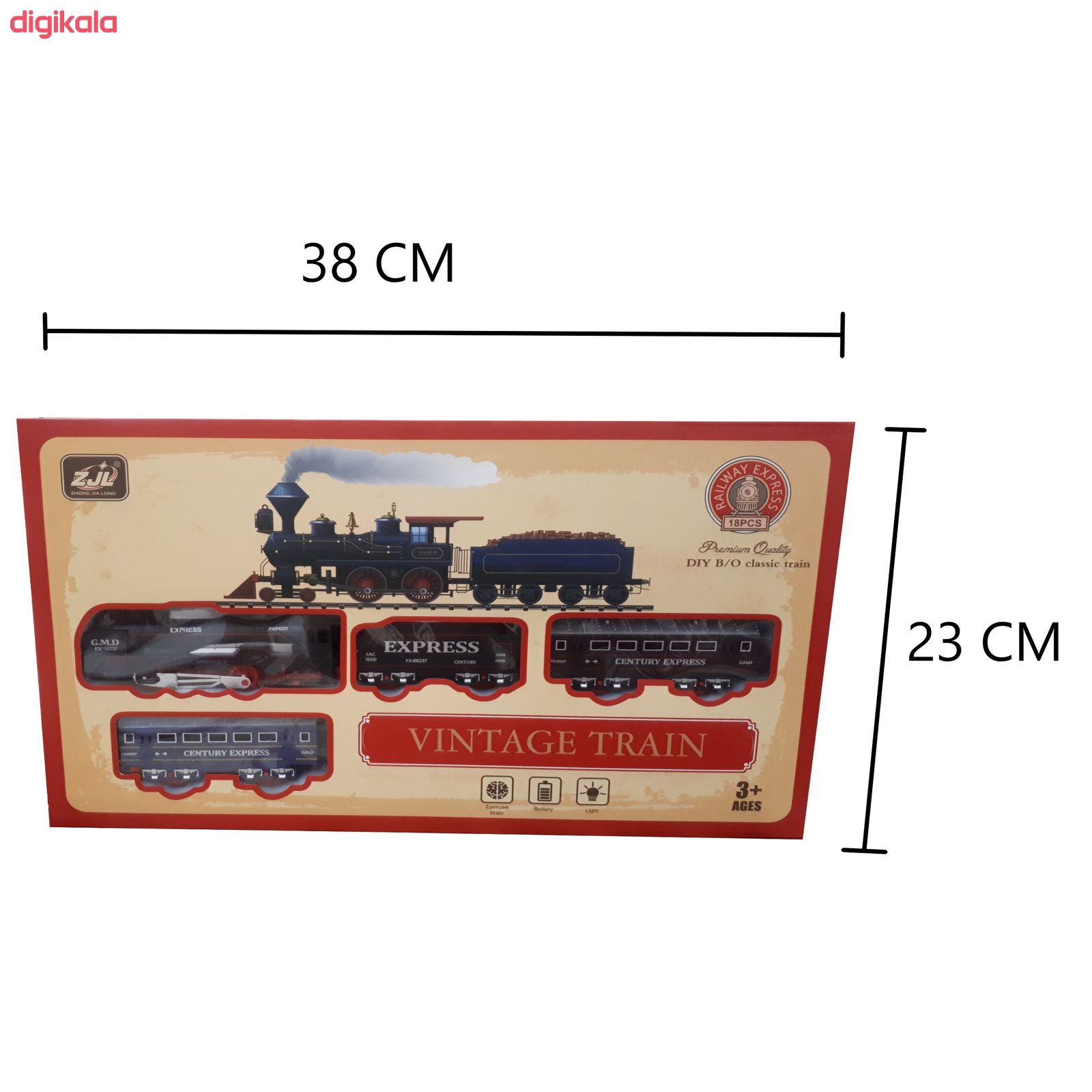قطار بازی زد جی ال مدل VINTAGE TRAIN کد 5299-68