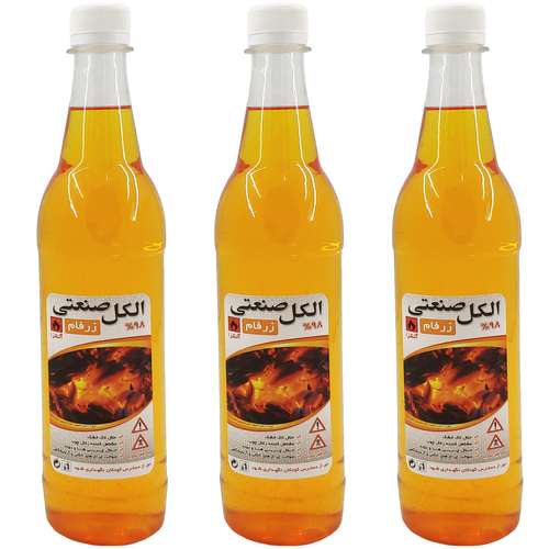  الکل صنعتی زرفام مدل ZA98 حجم 600 میلی لیتر بسته 3 عددی