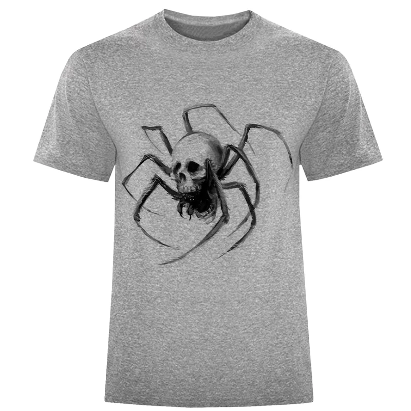تیشرت آستین کوتاه مردانه طرح اسکلت و عنکبوت کد F379