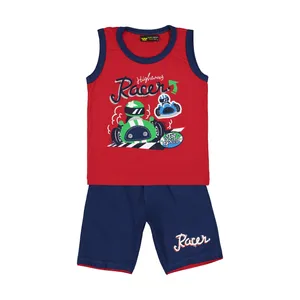 ست تاپ و شلوارک پسرانه خرس کوچولو مدل 2011140-72