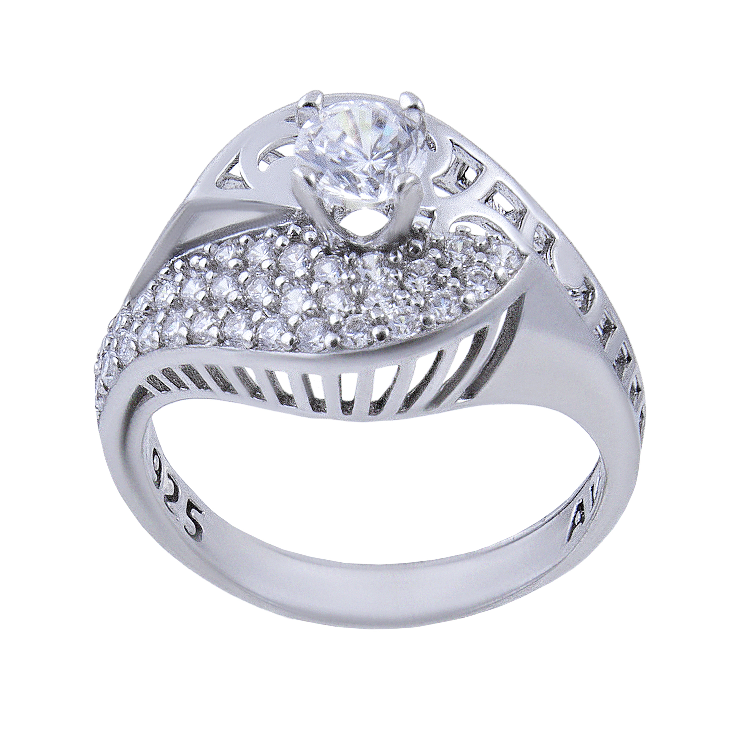 انگشتر نقره زنانه بازرگانی میلادی کد AWR-206