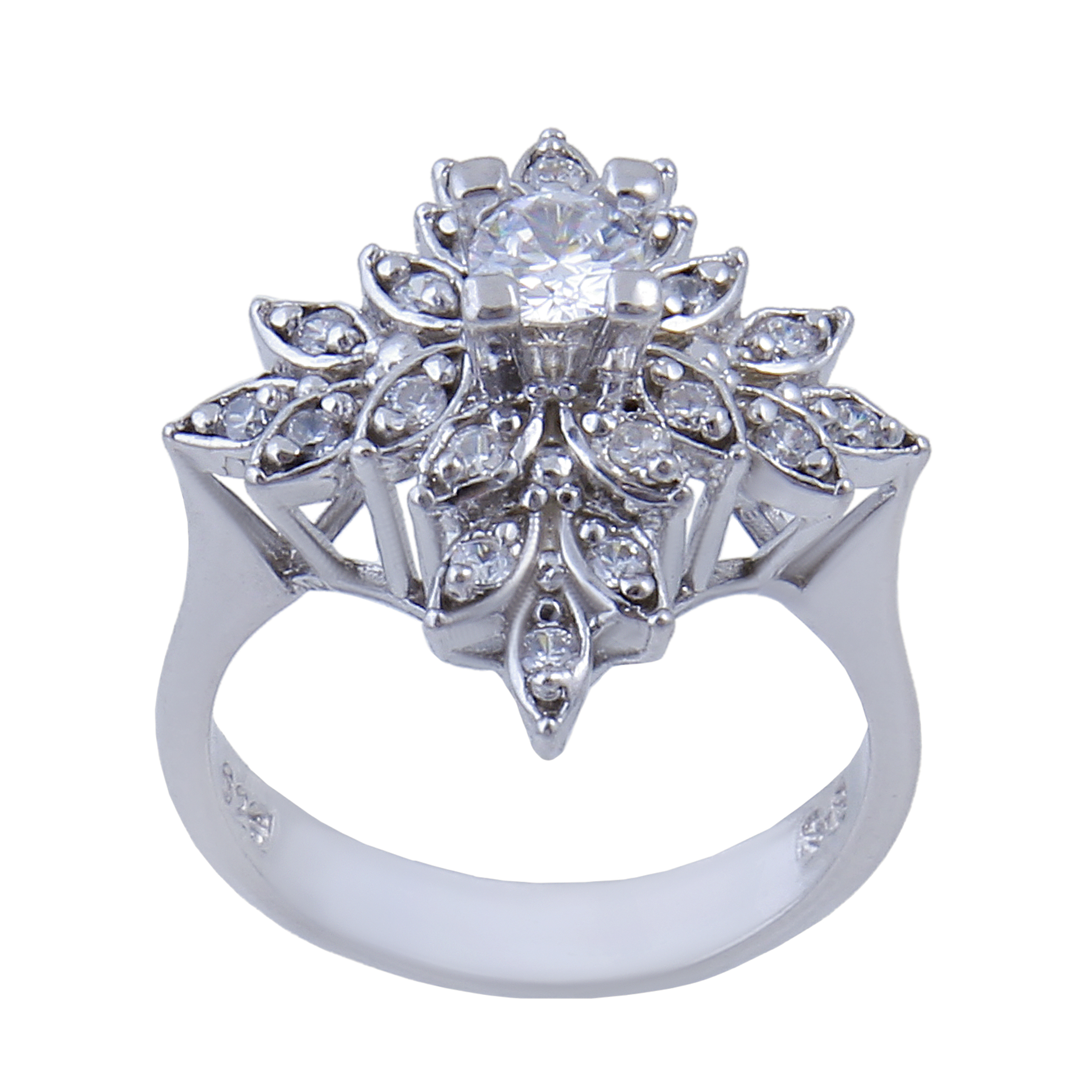 انگشتر نقره زنانه بازرگانی میلادی کد AWR-209