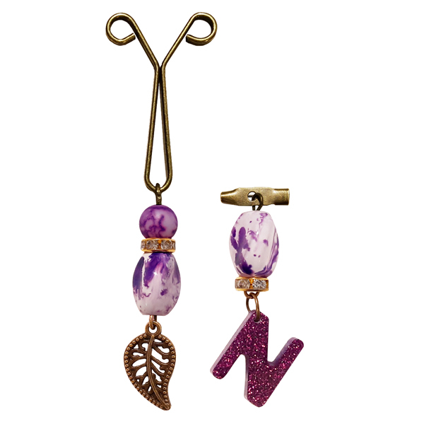 ست سنجاق سینه و گیره روسری طرح N کد PM428