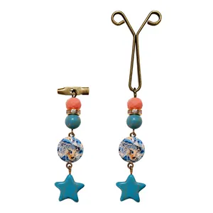 ست سنجاق سینه و گیره روسری طرح ستاره کد PM336