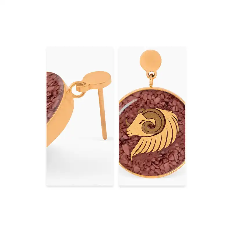 گوشواره زنانه زرسام مدل ماه فروردین کد 10006371