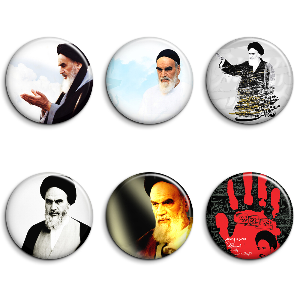 پیکسل طرح تصویر امام خمینی (ره) کد 1114 مجموعه 6 عددی