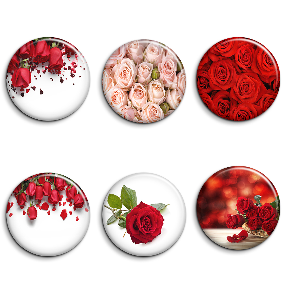 پیکسل طرح گل رز قرمز کد 1121 مجموعه 6 عددی