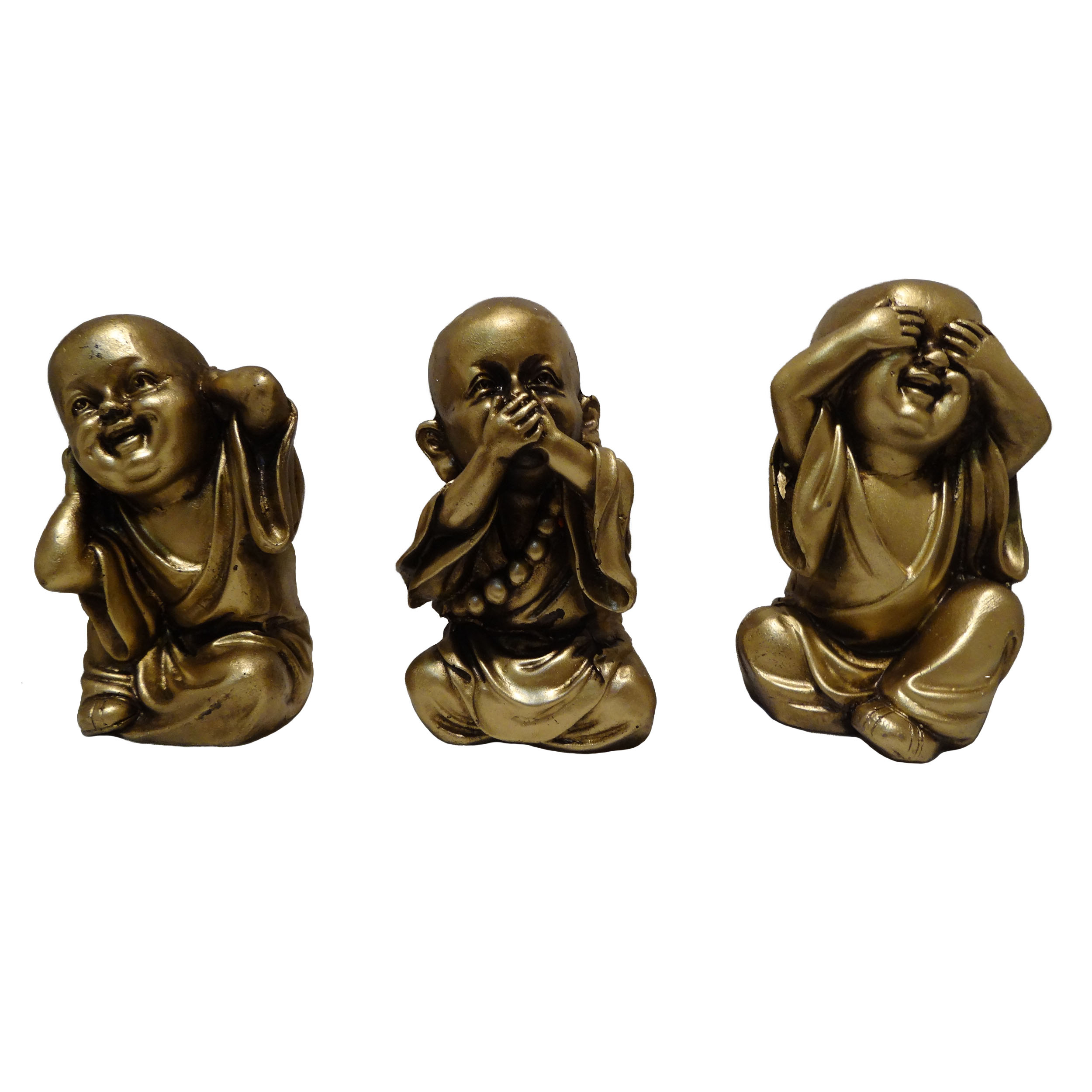 مجسمه طرح بودا مدل G1 مجموعه 3 عددی