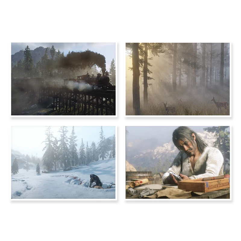 پوستر طرح Red Dead Redemption 2 کد A-1561 مجموعه 4 عددی