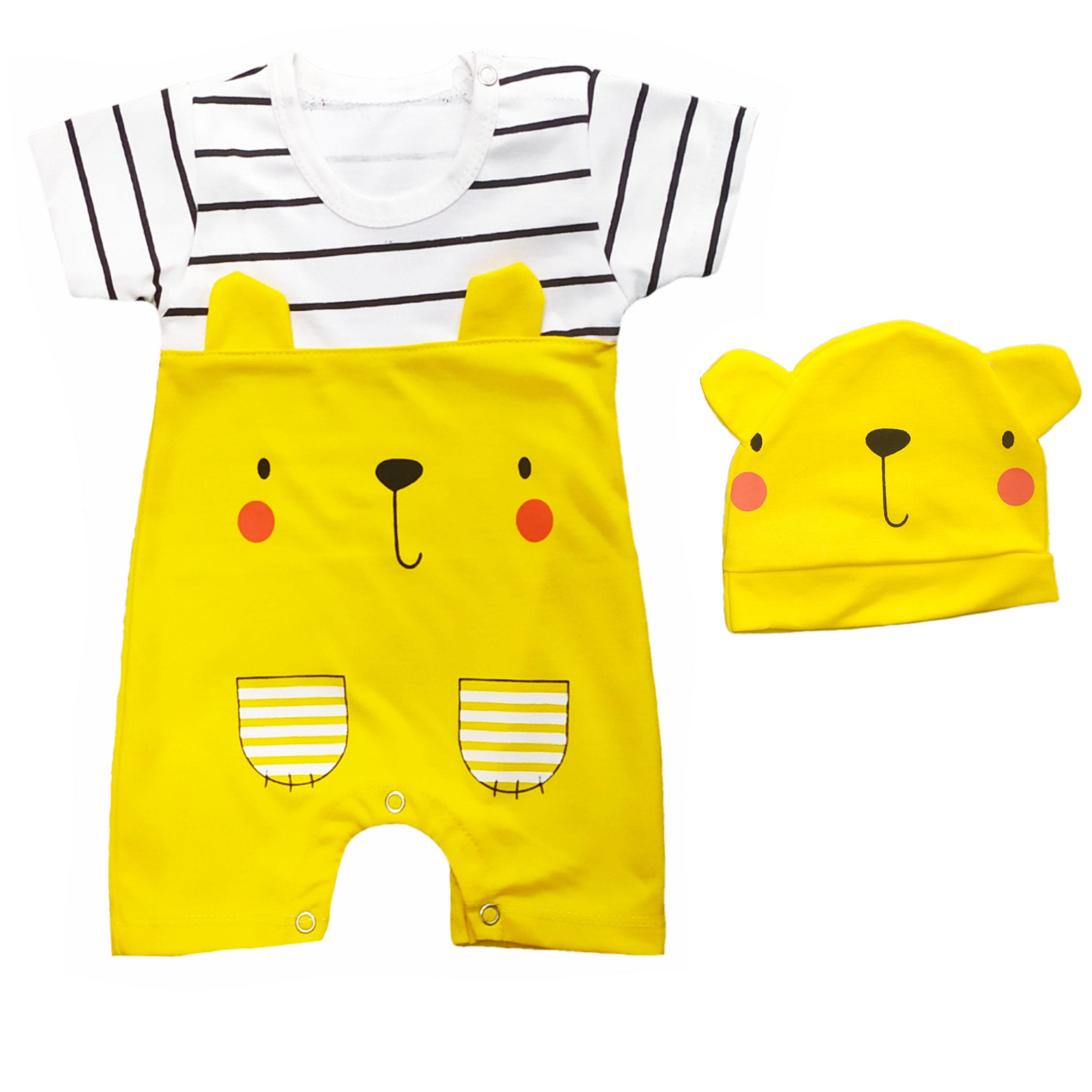 ست سرهمی و کلاه نوزاد کد h11